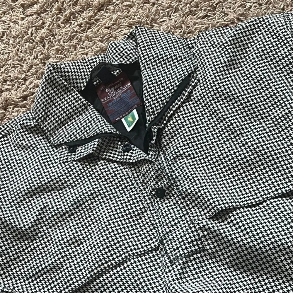 Sunderland of Scotland Cygnet Rain Jacket Women's Small Houndstooth LPGA Golf